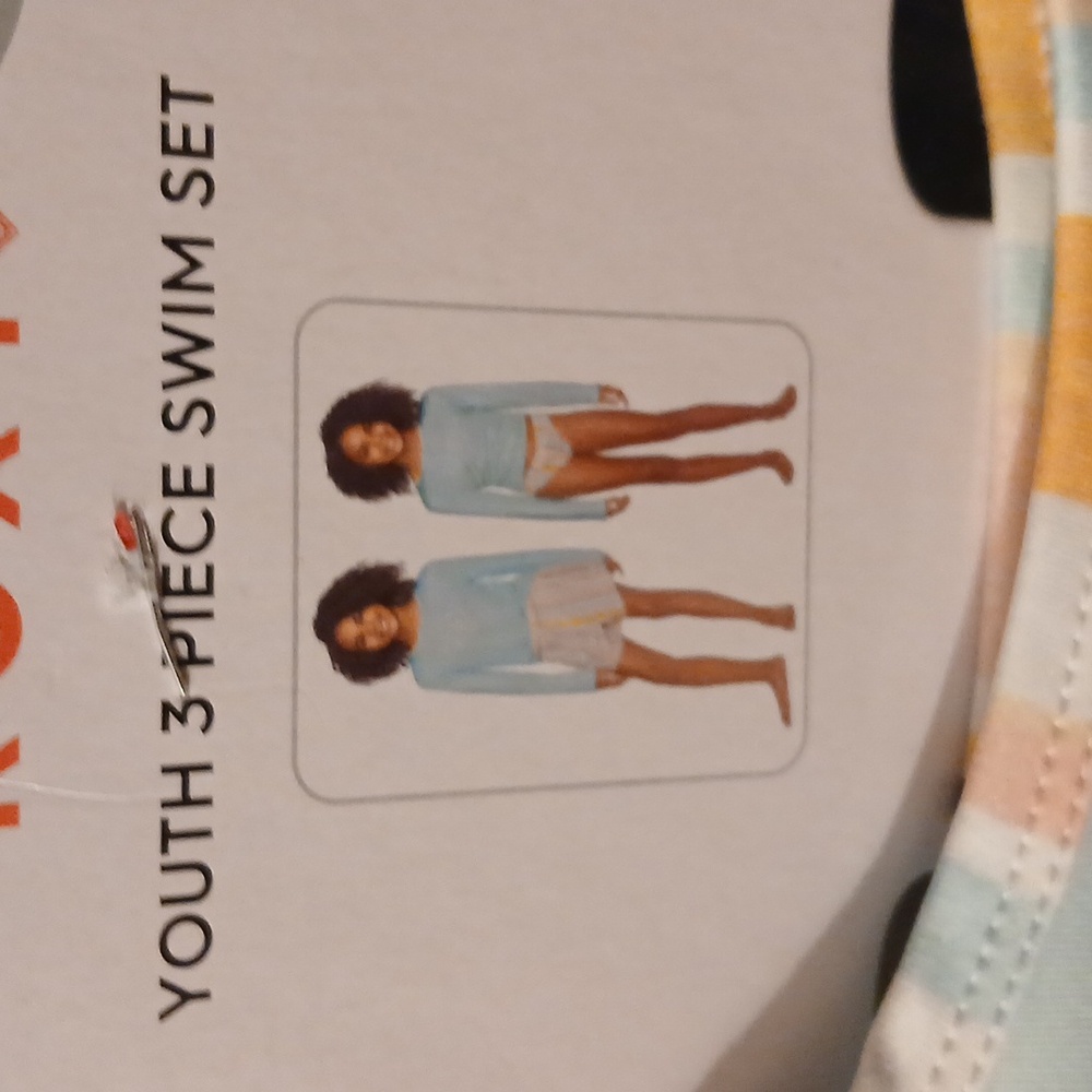 Roxy Youth 3- Piece Swim Set UPF 50 SMALL 7/8l - Picture 4 of 5